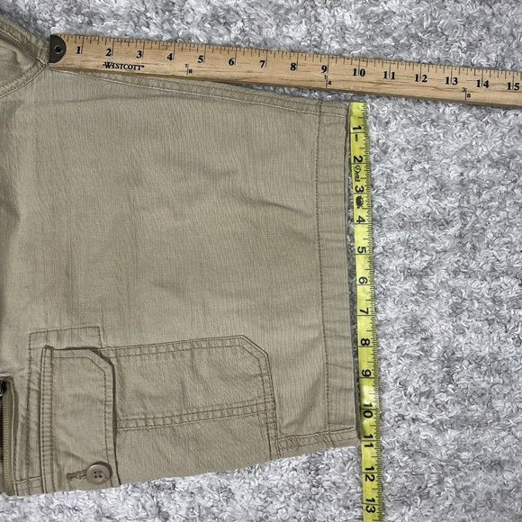 WearFirst Cargo‎ Shorts Size 40 Beige Pockets Cotton Tactical Causal Hiking - Picture 11 of 11